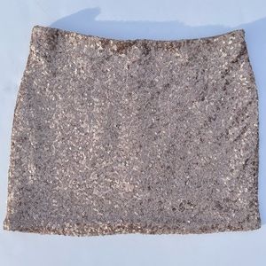 MM Couture by Miss Me Gold Sequin Mini Skirt XS